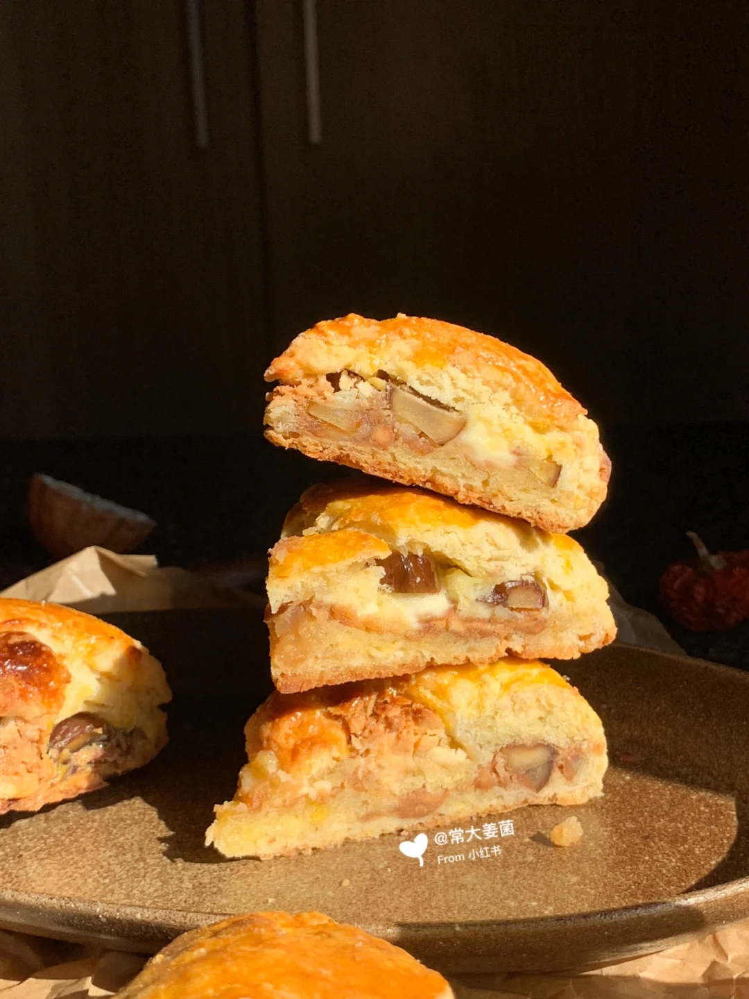 低卡栗子奶酪花生酱司康🌰🧀🥜无敌好吃啊！！