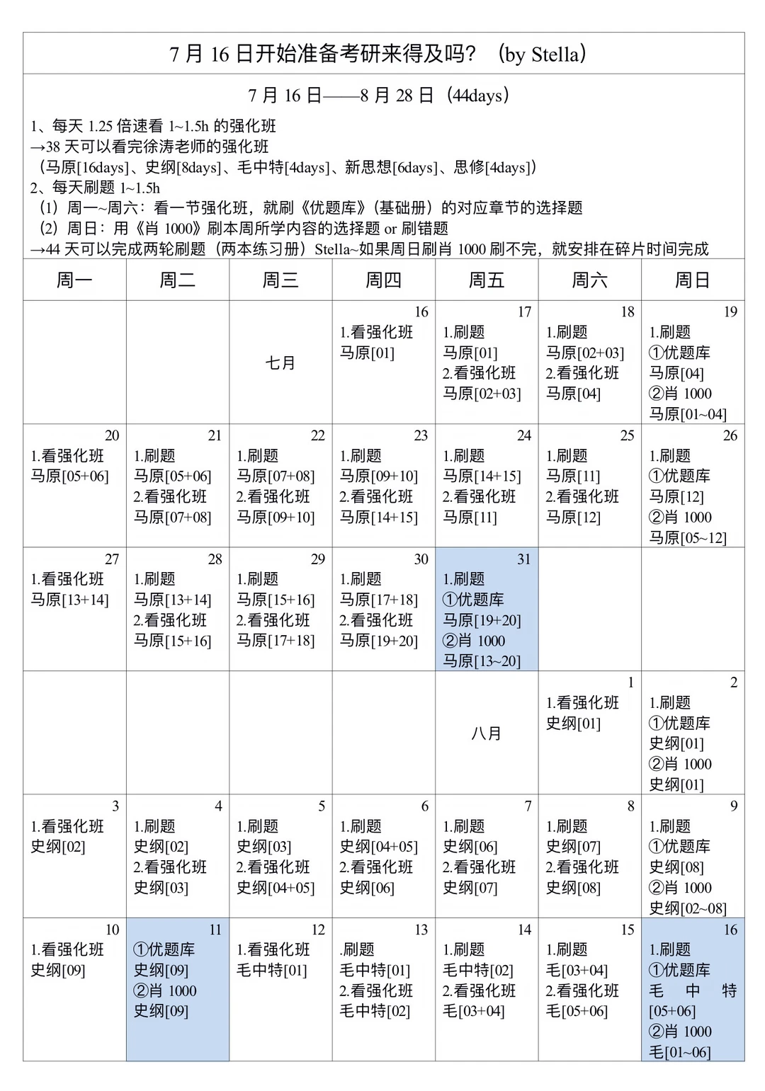 7月16日开始准备考研政治来得及吗？