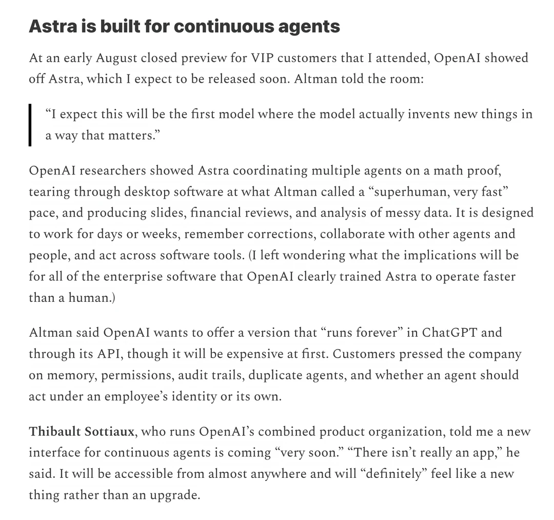 OpenAI 即将推出永不停止的 AI