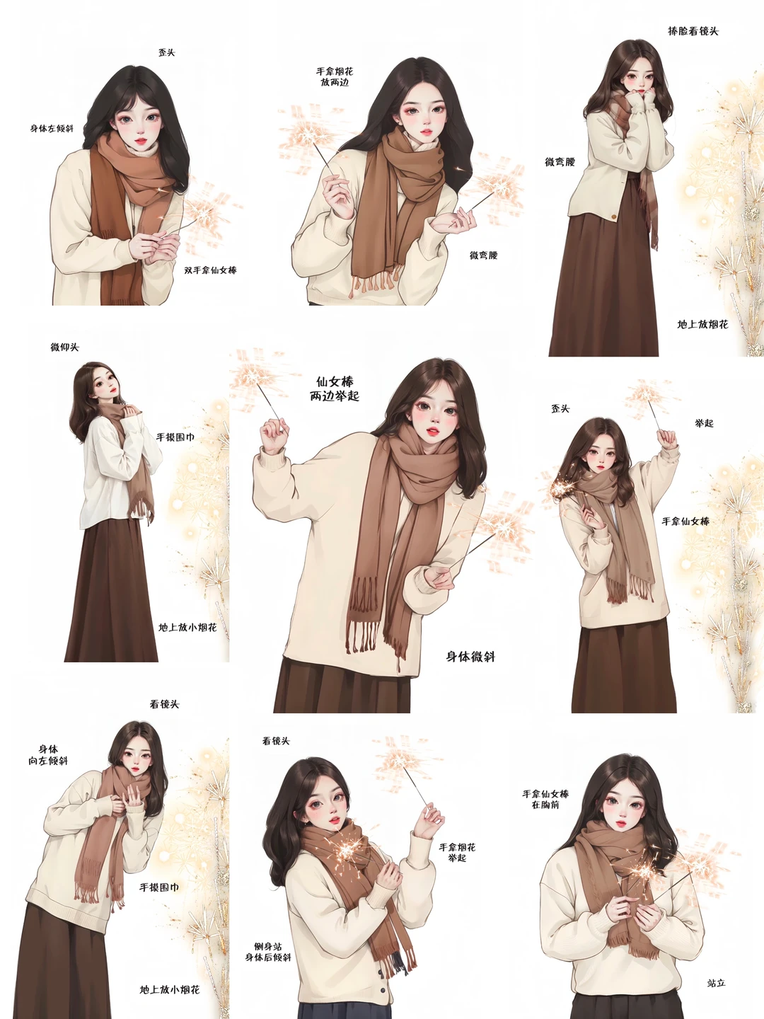 过年必备的烟花拍照姿势🧨氛围感满满～