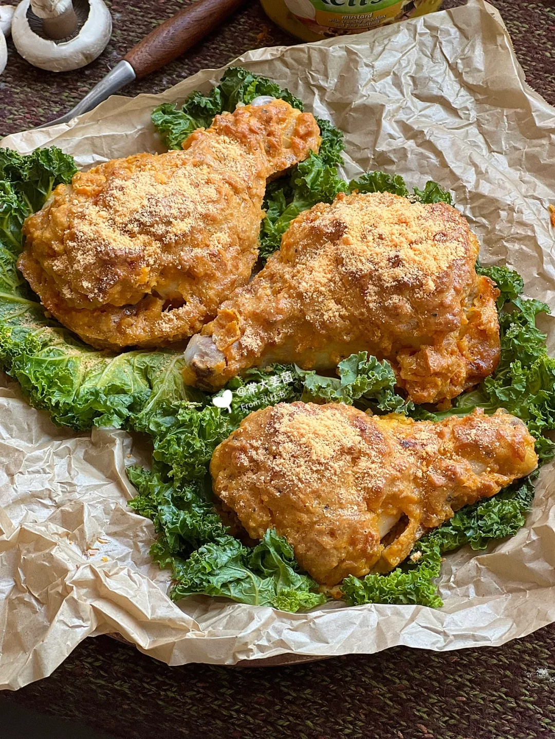 咔吱脆⚡️o油蛋黄“炸”鸡腿！外脆里嫩又多汁！