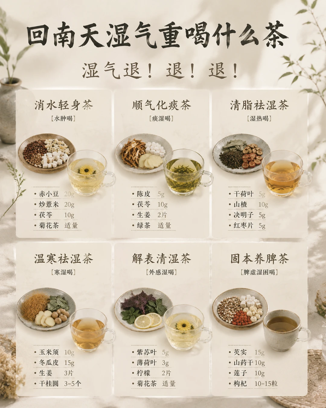 回南天湿气重喝什么茶？