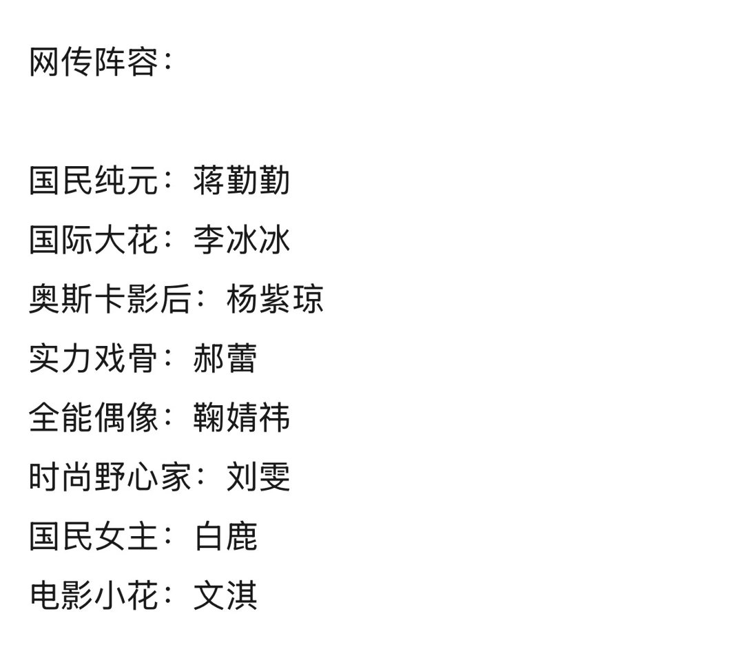 🥭真能请的动杨紫琼李冰冰吗。。。 ​