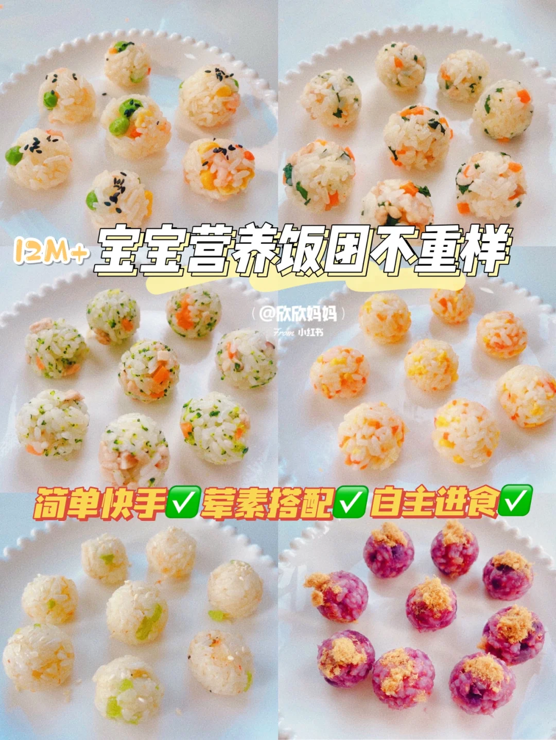 12M+辅食｜宝宝营养饭团不重样｜培养自主进食