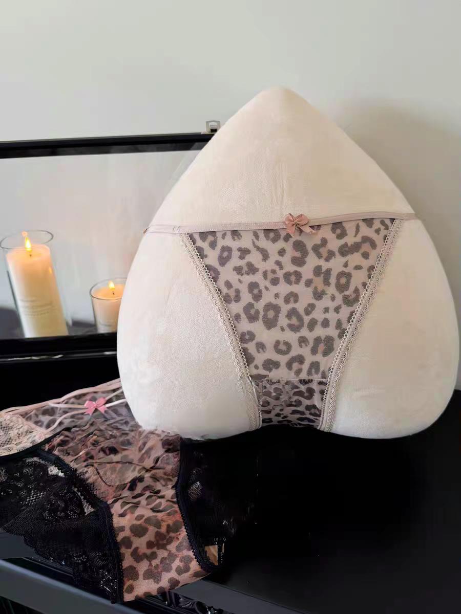 荷尔蒙杀手女生性感豹纹镂空纯欲蕾丝高开叉