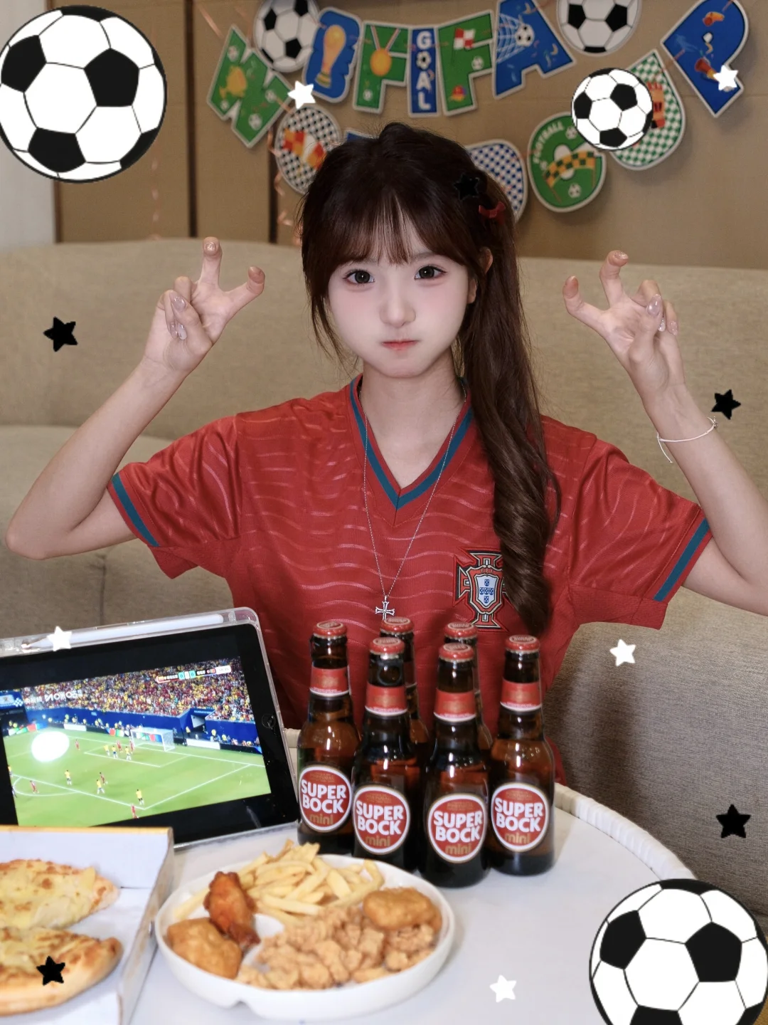 ៸៸᳐⦁⩊⦁៸៸᳐ ੭ﾞ存一些宅家看球拍照姿势⚽️