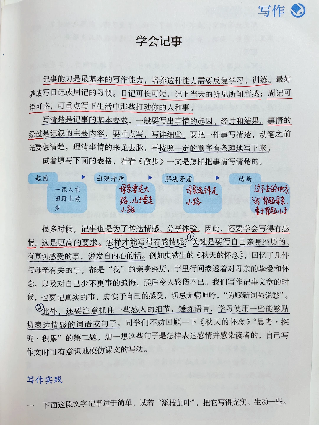 七上语文｜二单元习作《学会记事》素材积累