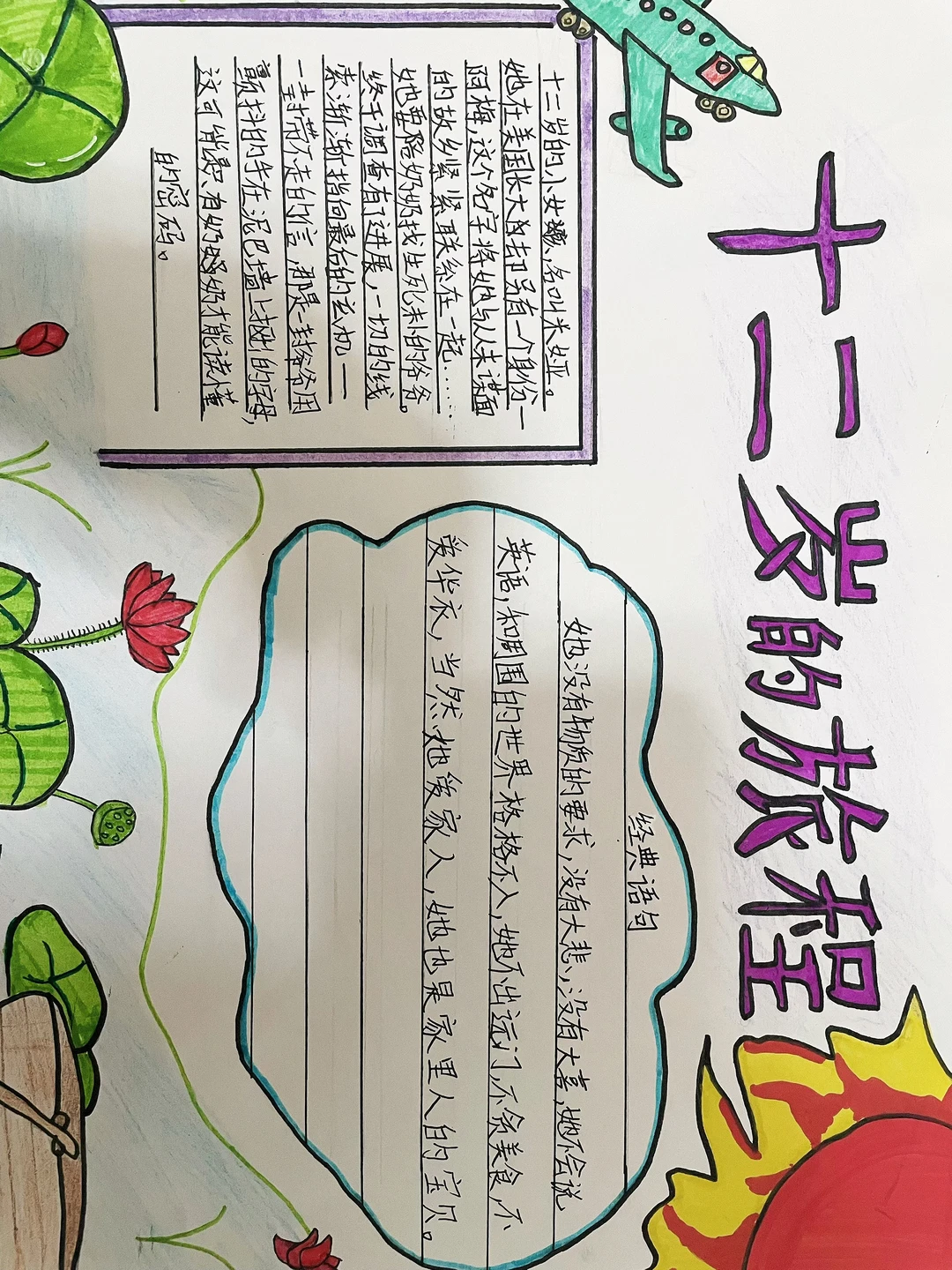 《十二岁的旅程》手抄报‼️