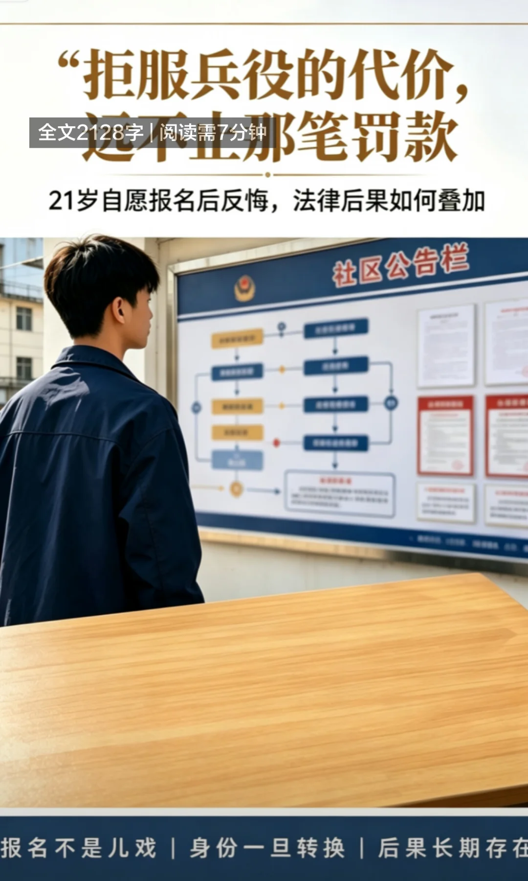 21岁男子拒服兵役被部队除名