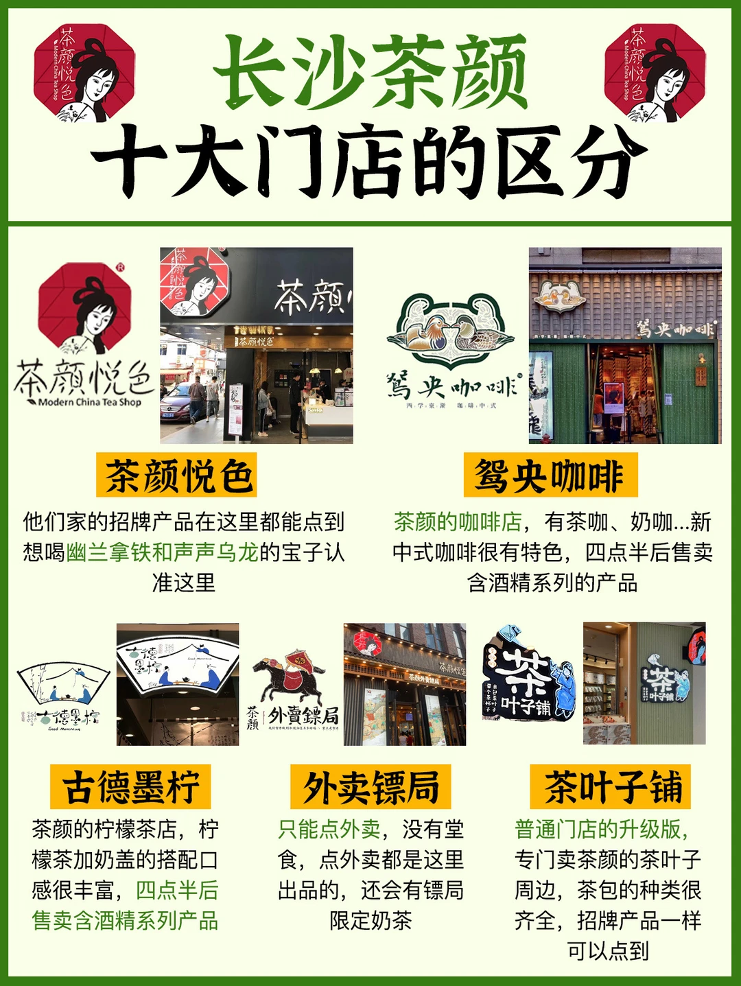 茶颜悦色门店合集❗️到底有什么区别
