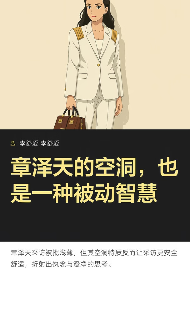 章泽天的空洞，也是一种被动智慧