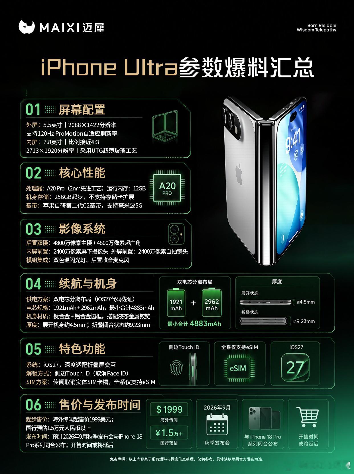 🍎苹果首款折叠iPhone Ultra爆料全汇总！-🧑🏻💻搭载...