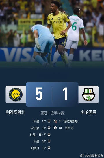 C罗利雅得胜利生涯首冠要来了……<br /><br />利雅得胜利5-...