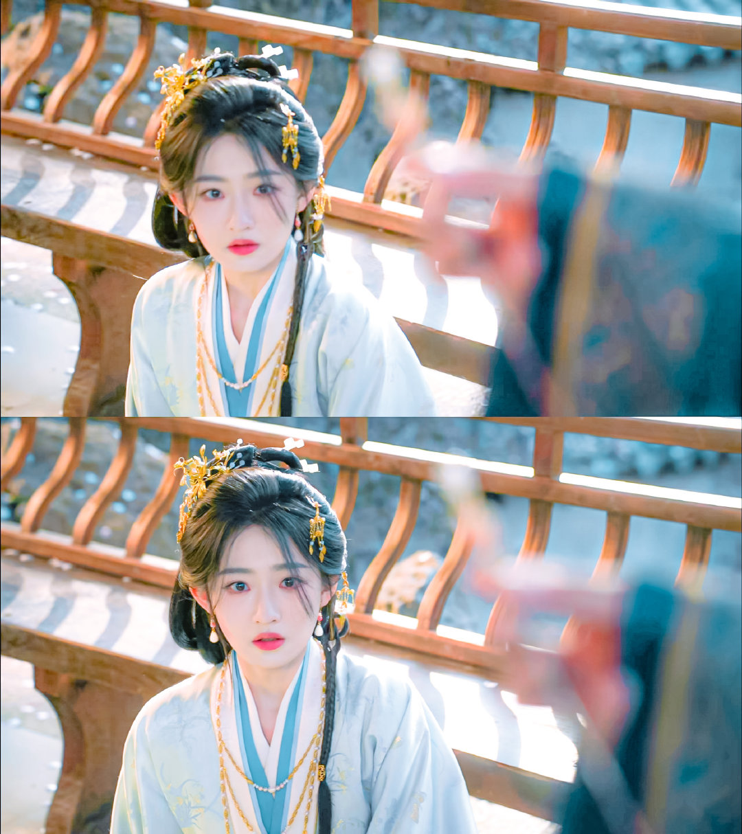 #杨雨潼谢画楼吃席face cam#绝美吃席face cam上线！杨雨潼饰演的谢画楼氛围感十足，安静时温婉大气，灵动小表情很讨喜，古装美人氛围感稳稳拿捏。 ​