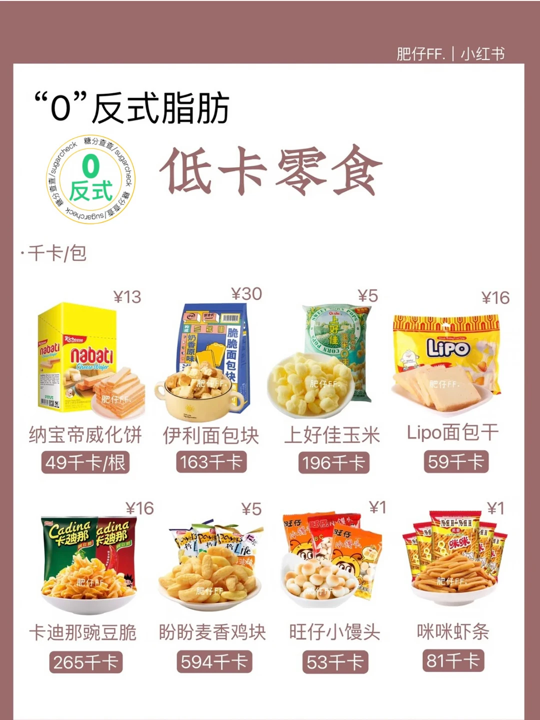 【低卡零食】热量测评