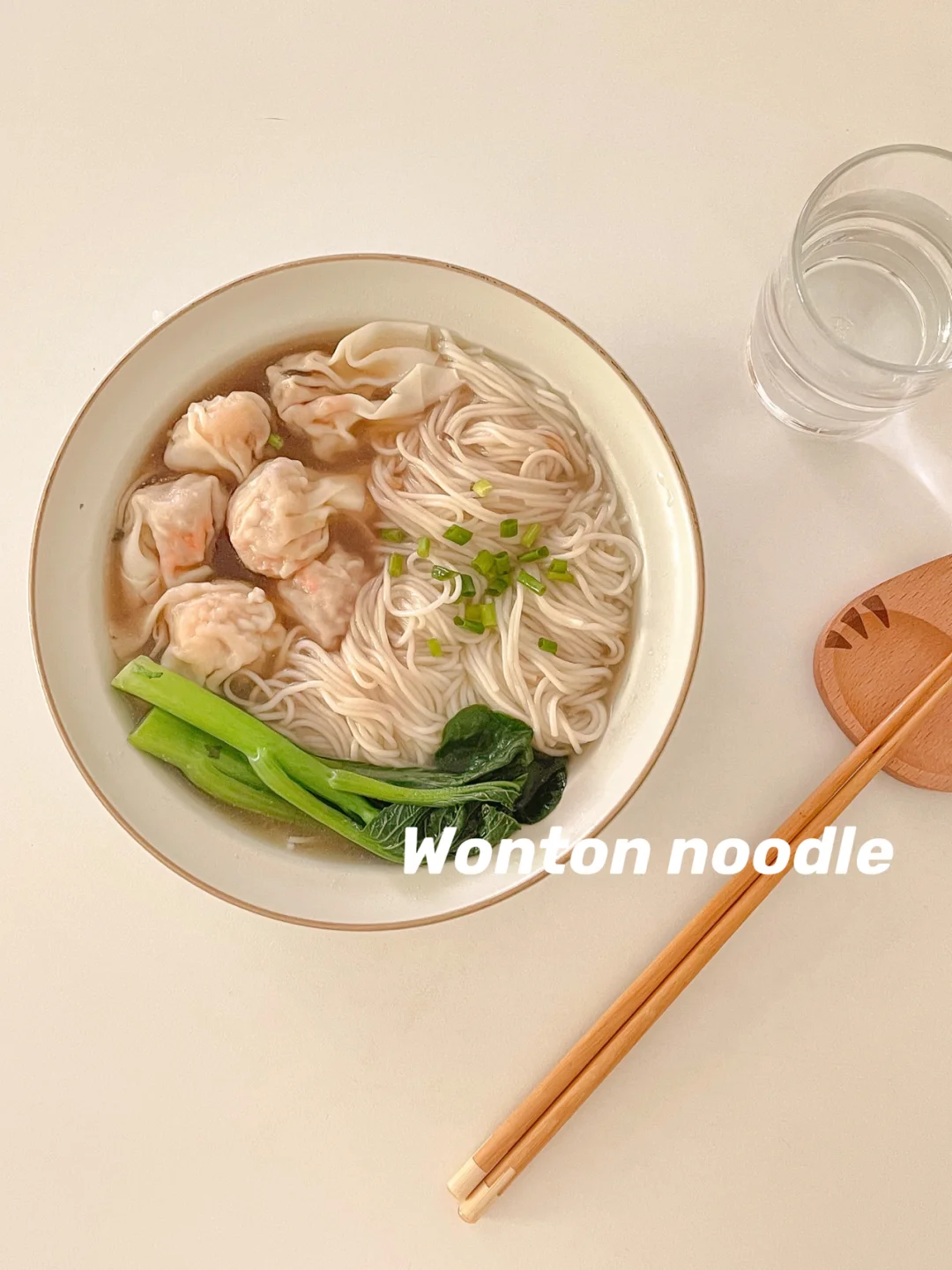 适合上班族的懒人早餐🥟｜广式虾仁云吞面🍜