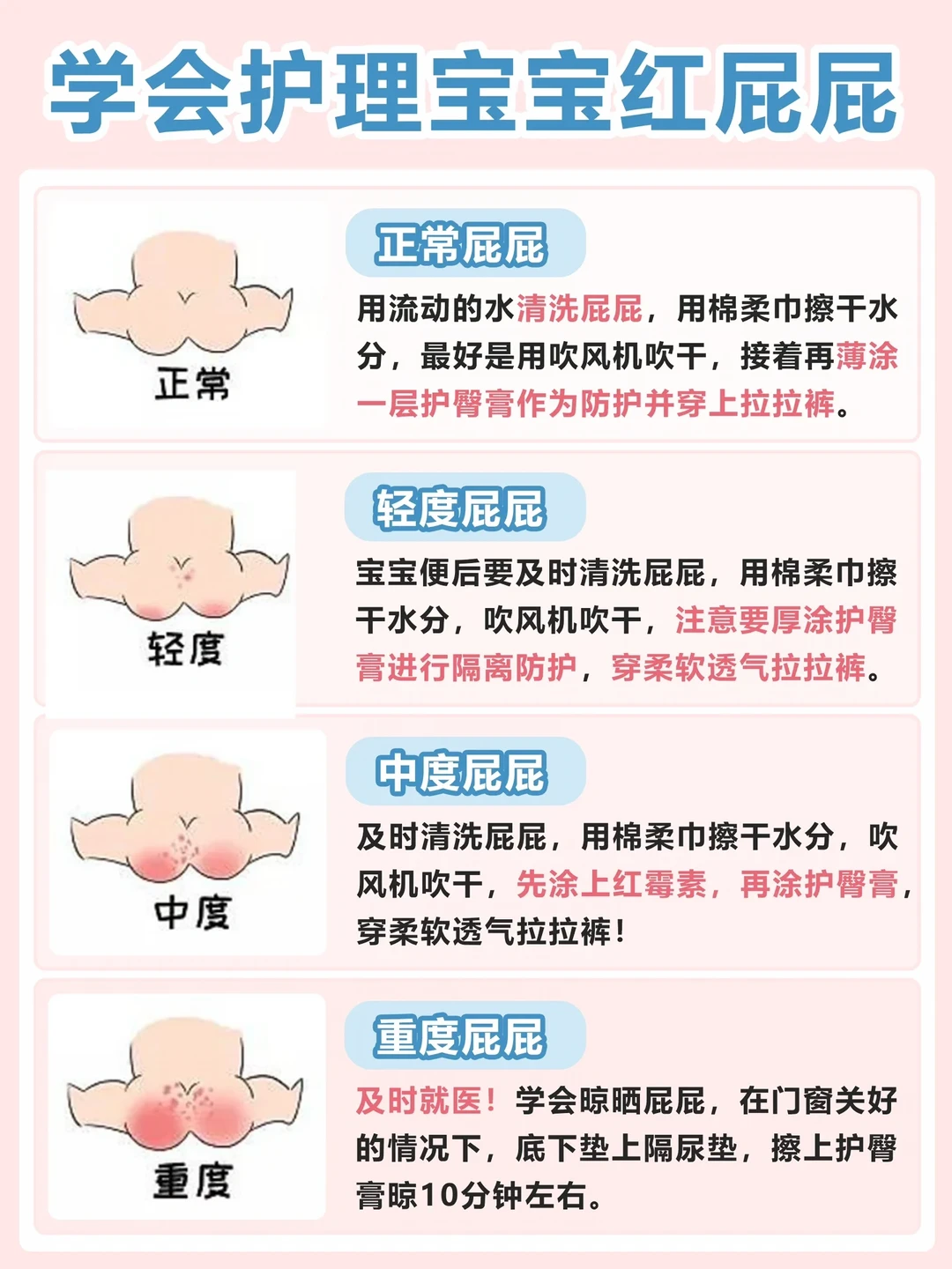 宝宝红屁屁怎么办⁉一次性说清护理全攻略