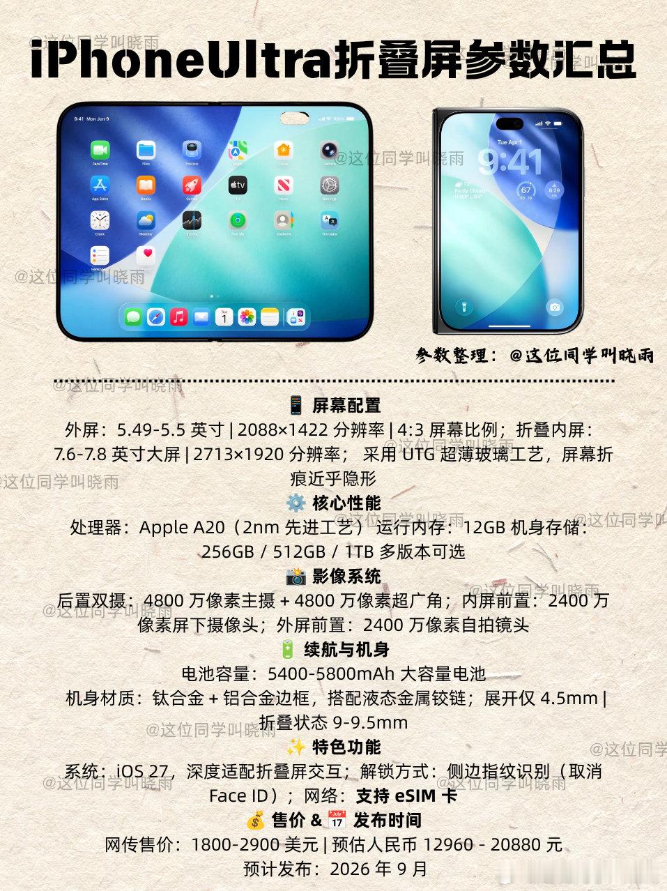 #曝折叠屏iPhone无长焦镜头#预料之中的事情，毕竟iPhone的折叠屏首先考虑的是手感上的平衡，然后在考虑的才是手机影像。

还有一点最重要的原因就是和iPhone 18 Pro Max的差别，影像要是一样了，都考虑买折叠屏了会影响到iPhone 18 Pro Max的销量，所以折叠屏iPhone 不给长焦我觉得是正常！[举手] ​