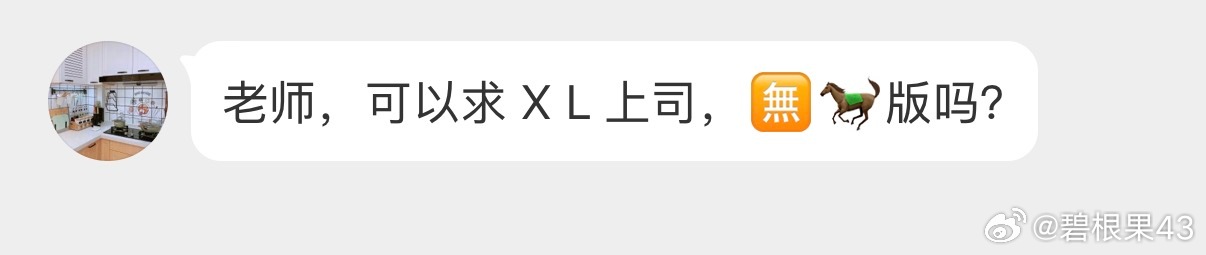 老师，可以求 X L 上司，🈚️🐎版吗？ ​​​