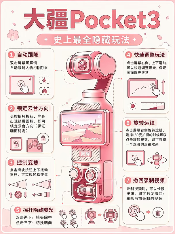 大疆Pocket3全套隐藏玩法参数攻略