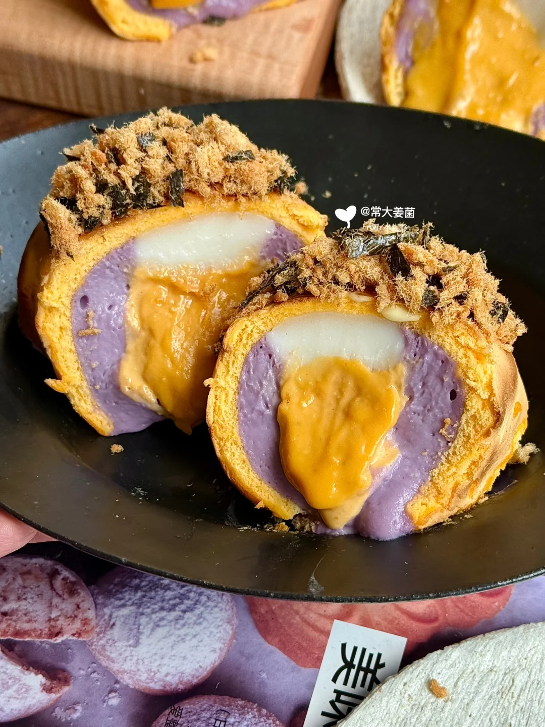 虎皮卷芋泥流沙麻薯包🤤🥚🧀绝！！！！