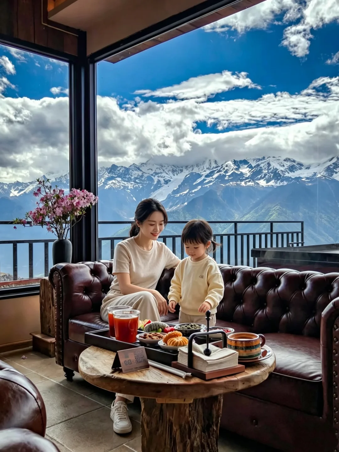 国庆住雪山酒店，躺看卡瓦格博峰，震撼哭😭