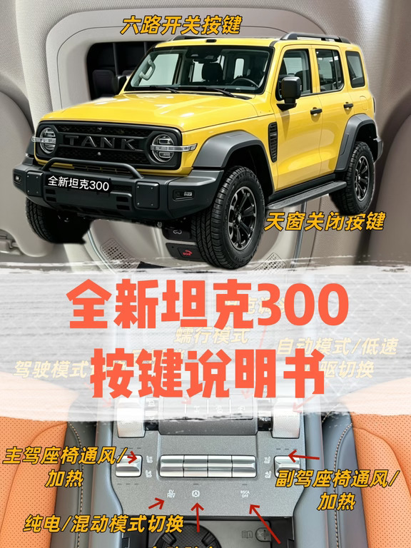 救命🆘全新坦克300按键详解｜准车主必看👀