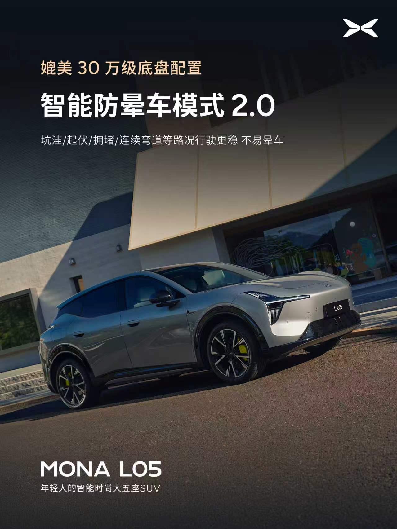 MONA L05动态实测，换一套维度来验证驾乘质感。围绕底盘稳定性、转向灵活性、智能防晕车三大方向，设置六种不同工况，对标30万级德系豪华车型的驾乘标准。官方动态测试成绩正式公布：零百加速最快6.8秒，最短刹车距离34.22米，转弯半径低至5.4米。加速、制动表现看齐高性能轿跑，小巧的转弯半径，让这台大五座SUV在窄巷、地库也能轻松掉头，操作灵活顺手。静谧表现同样用心。前排配备双层隔音玻璃，全车声学材料覆盖率超90%，设置24处空腔隔断，搭配低风噪车身造型与RNC AI智能降噪系统，从源头削弱风噪、路噪，给座舱营造安静舒适的环境。以20万级的定价，交出对标30万级豪华车型的底盘、静谧与驾乘体验，这就是MONA L05给年轻用户的答卷。预售16.98万起，新车将于10月29日正式上市。MONAL05车大好开MONAL05动态测试完胜豪华车