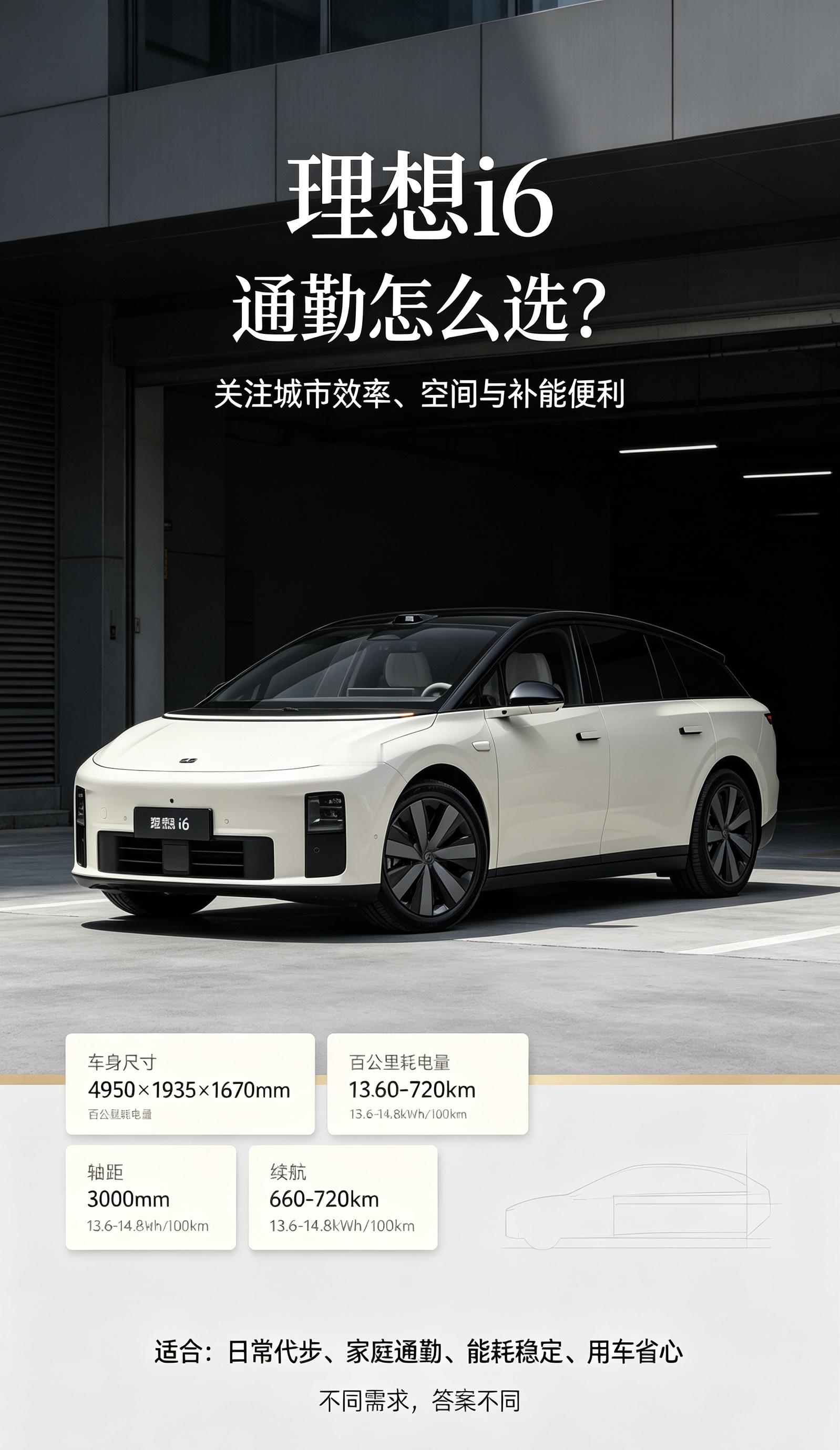 理想i6，家用通勤兼顾大空间