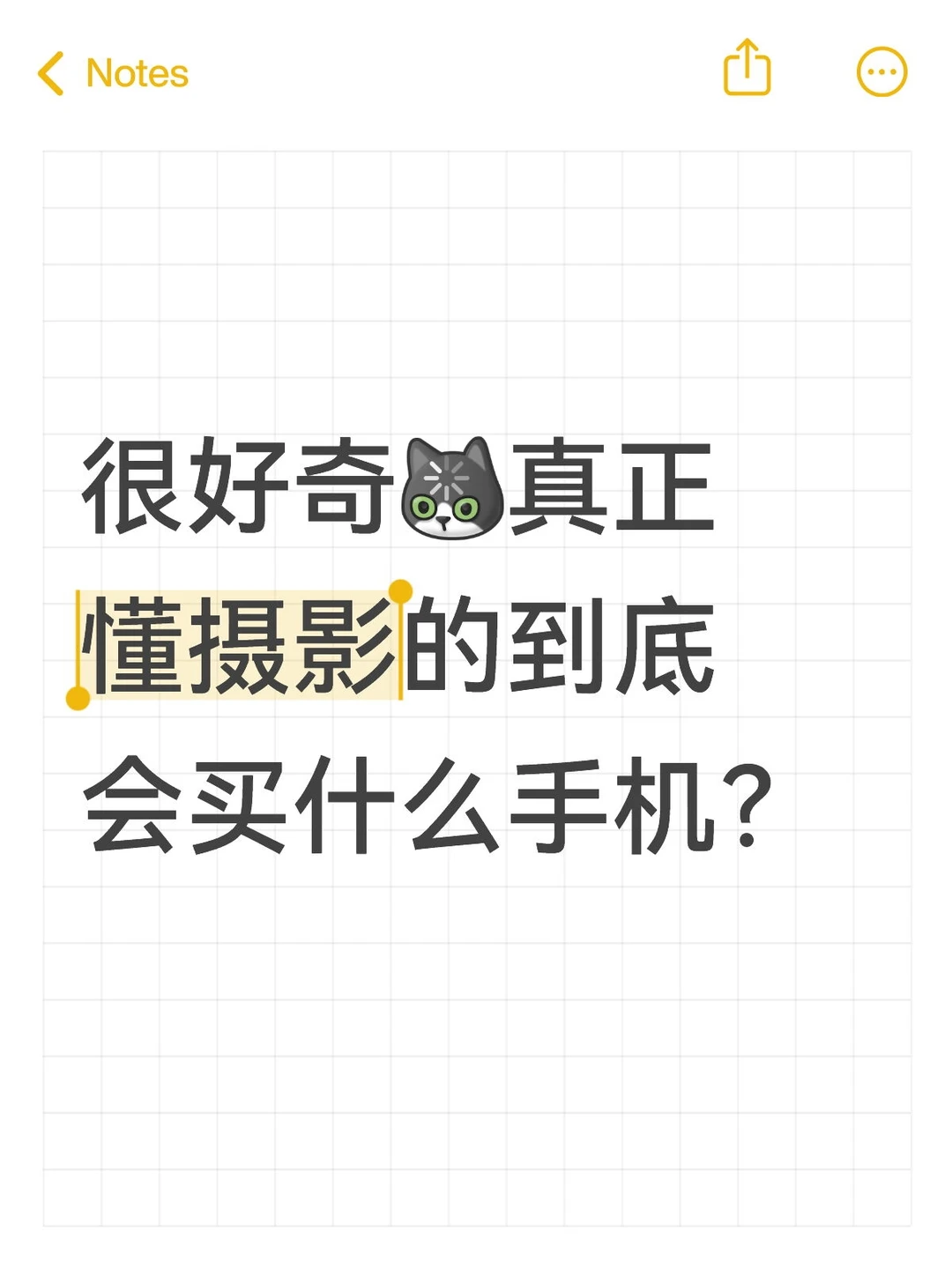 懂摄影的大佬会买什么手机？