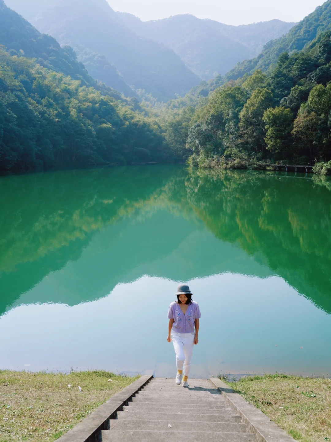 杭州小九寨｜山中秘境｜碧绿幽静的龙尾巴山塘