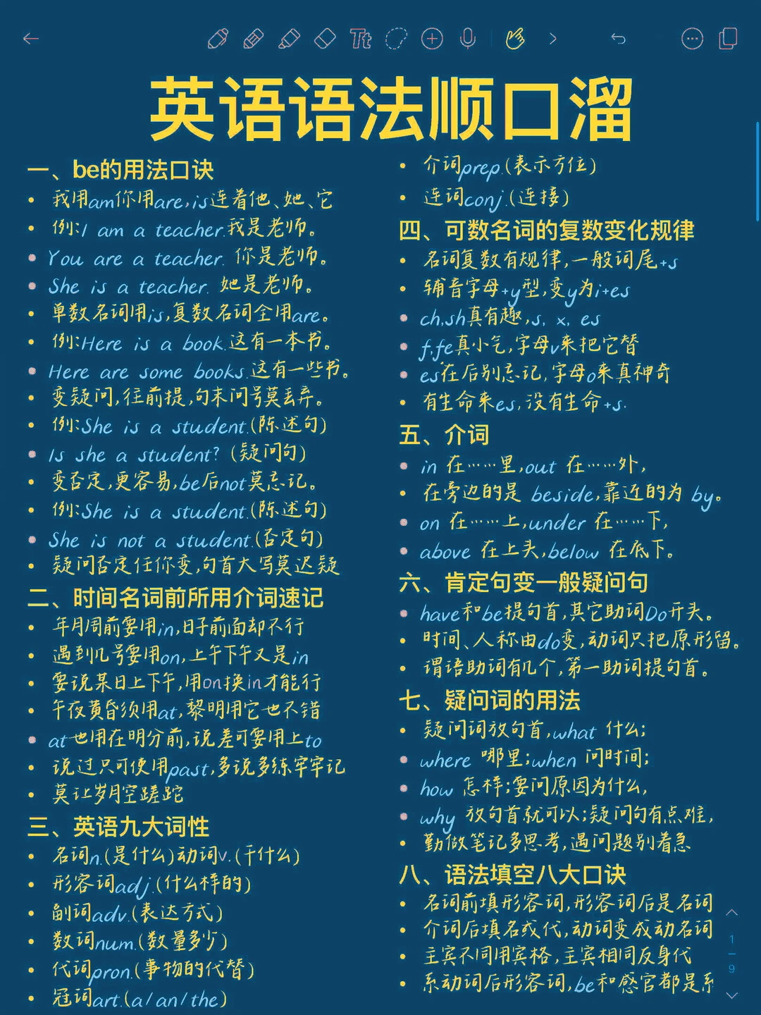 妈耶！这个语法顺口溜太顶了！拒绝死记硬背！