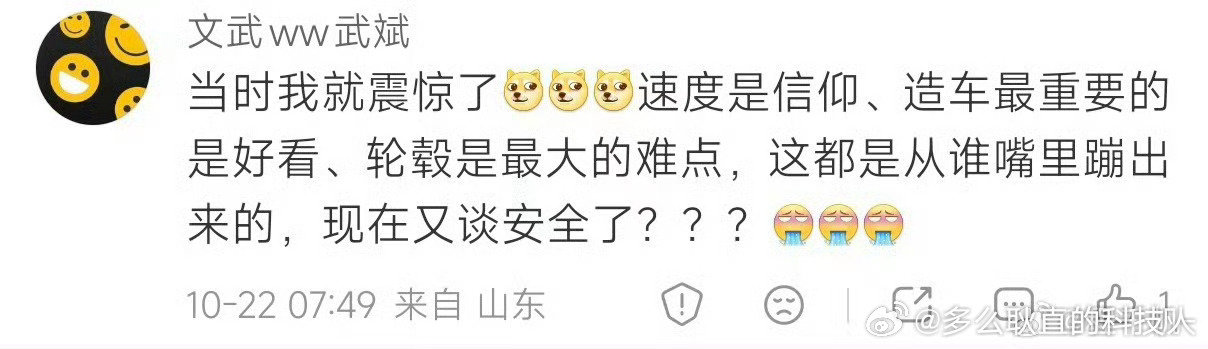 这些话有什么问题到底……
有时候他们把这些雷军说的正确的话拿出来发给我……
我得想半天他们为啥要发这些内容
尤其是，造车最重要的是好看……当然是好看了…… ​