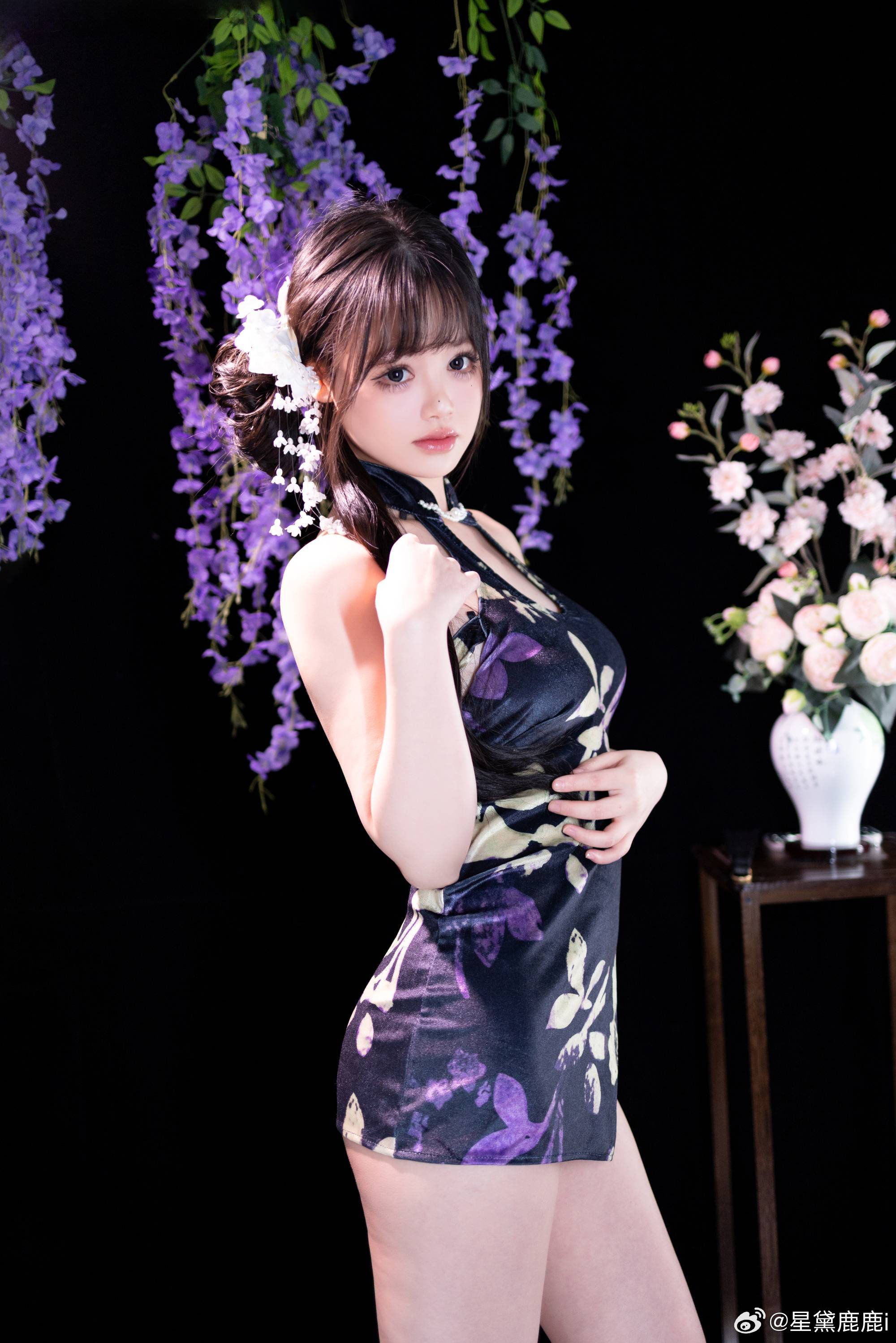 紫花旗袍 ​​​