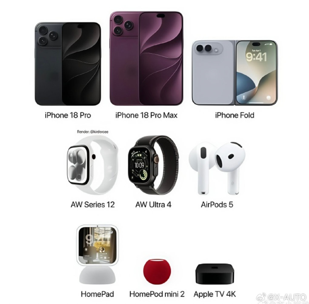 #苹果将迎最大规模产品发布潮# 其中有iPhone 18 Pro、iPhone 18 Pro Max和折叠屏iPhone，Apple Watch和AirPods。你觉得哪个是你的菜[不愧是你] ​