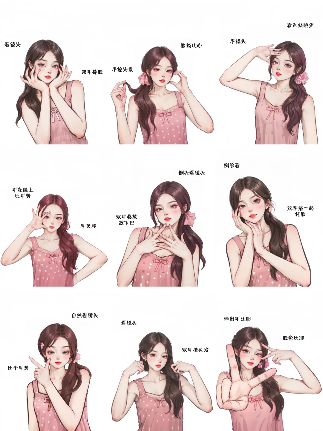姿势摆得好，出片少不了！九个甜妹拍照姿势