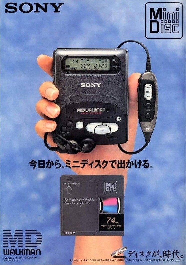 1993，索尼 MD walkman  「MZ-R2」 广告。 ​