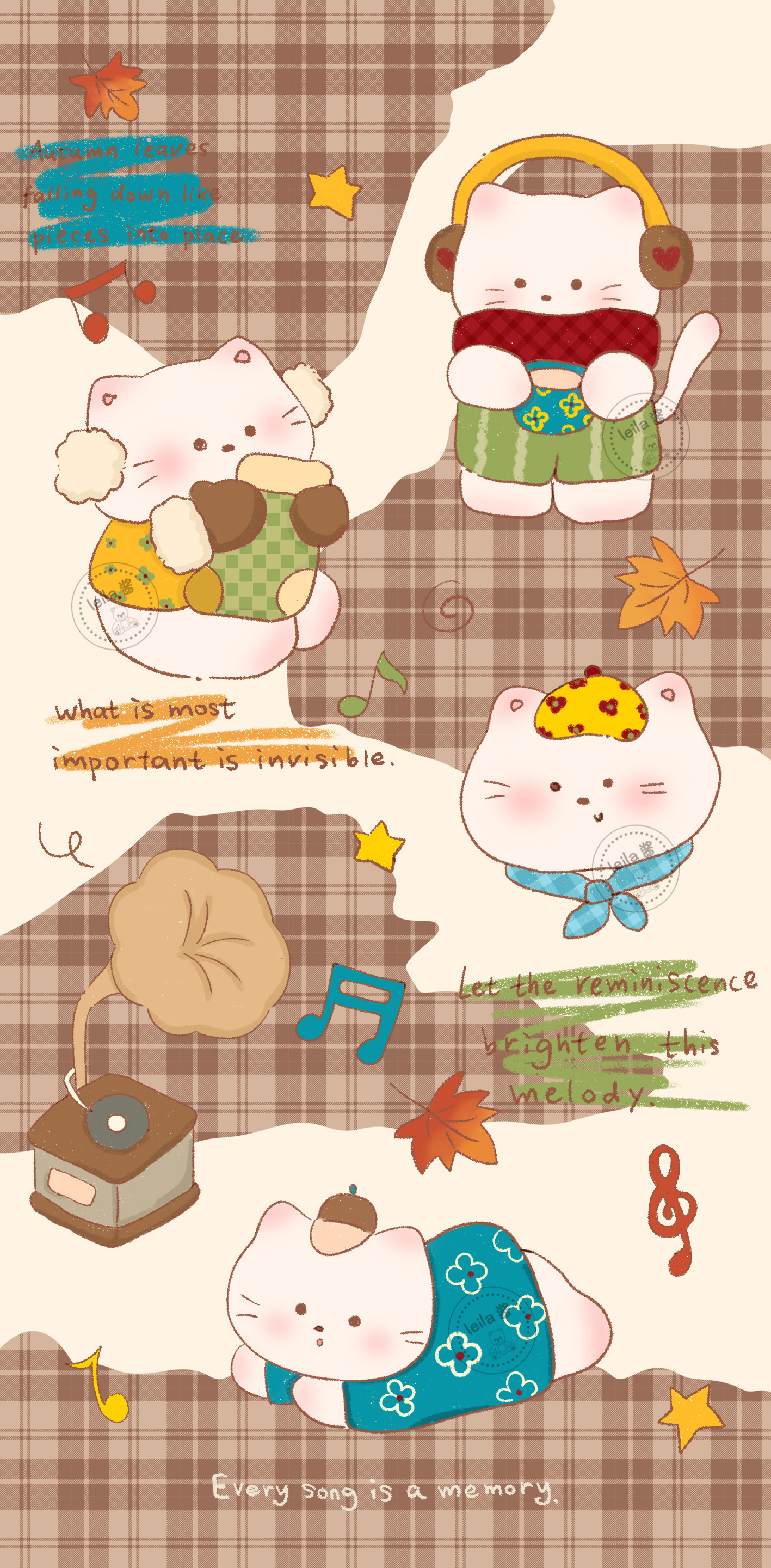 棕色系猫猫壁纸套图更新～ ​​​