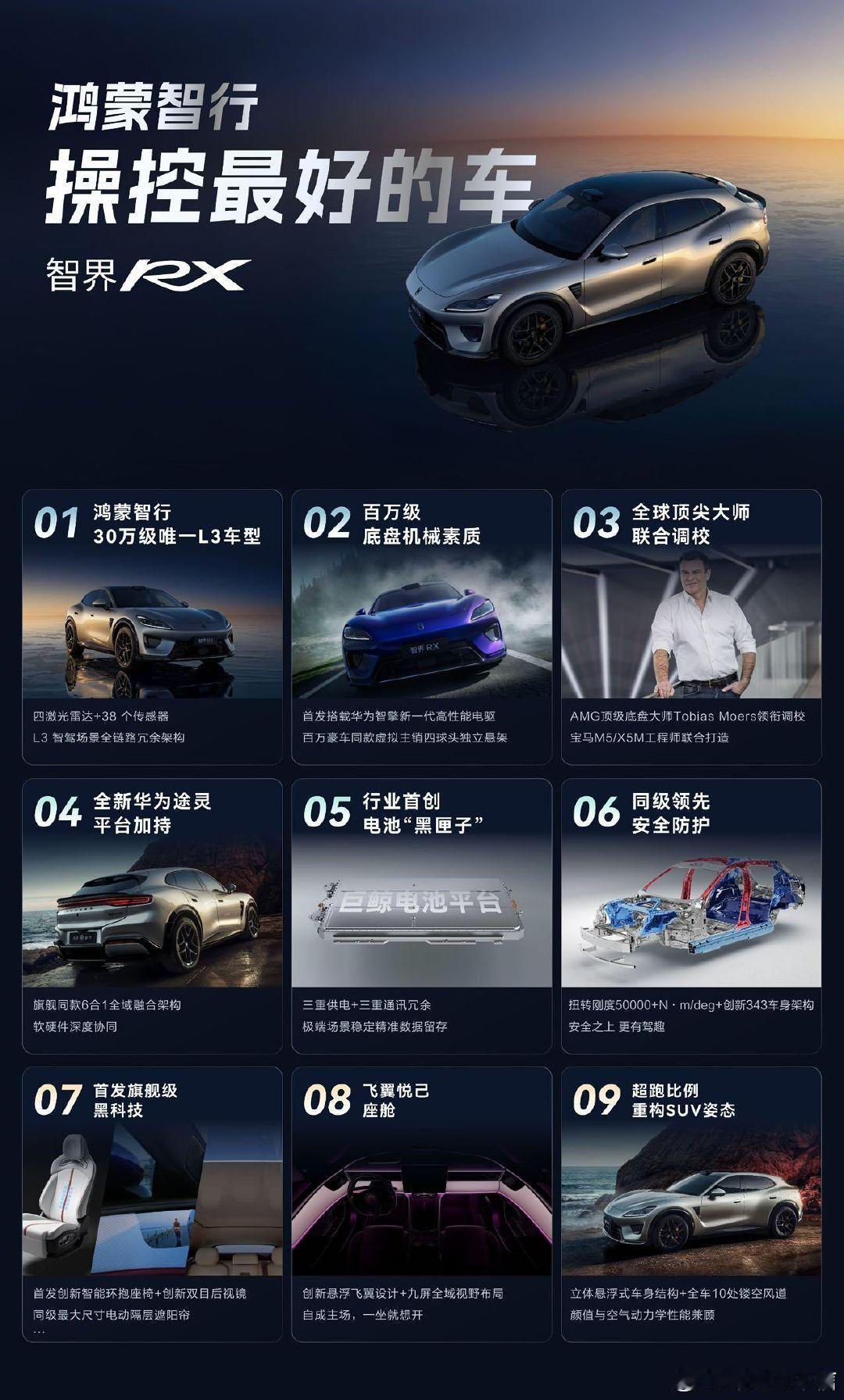 #经常开车才知道驾驶感有多重要# 一台好车可以平衡舒适驾乘与动感操控，适配全场景出行需求，余承东说智界RX是鸿蒙智行最好开的车，智界R7焕新款将于9月底上市，以7系价格带来8系体验。 ​​​