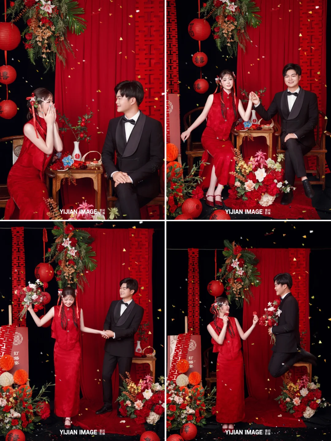 ✨谁懂！武汉新中式订婚照也太喜庆出圈了