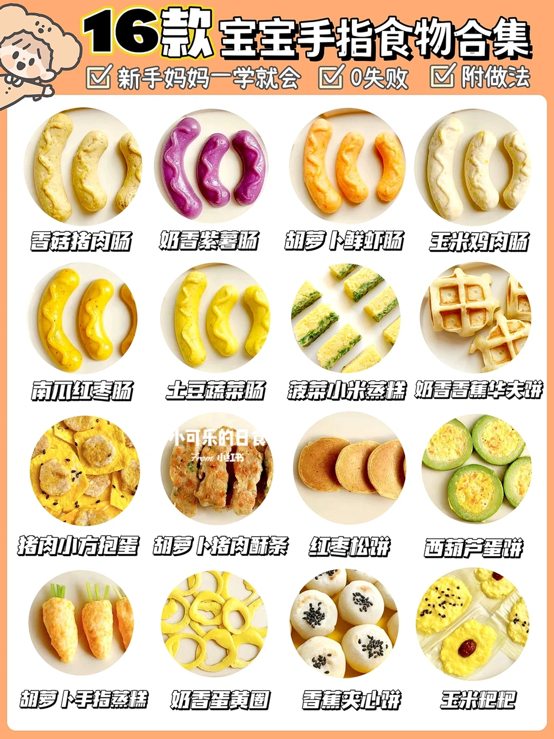 16款宝宝辅食手指食物合集✅合适7-10月龄