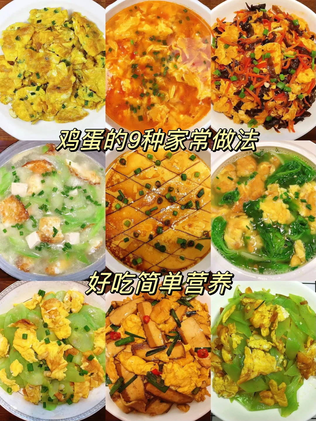 分享9款简单好吃的鸡蛋家常做法！健康营养，好吃下饭！喜欢的朋友们记得收藏起来！