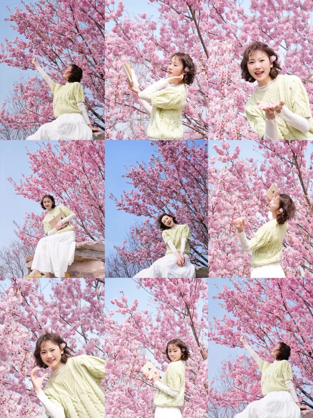 存一些春日樱花氛围感拍照姿势吧～