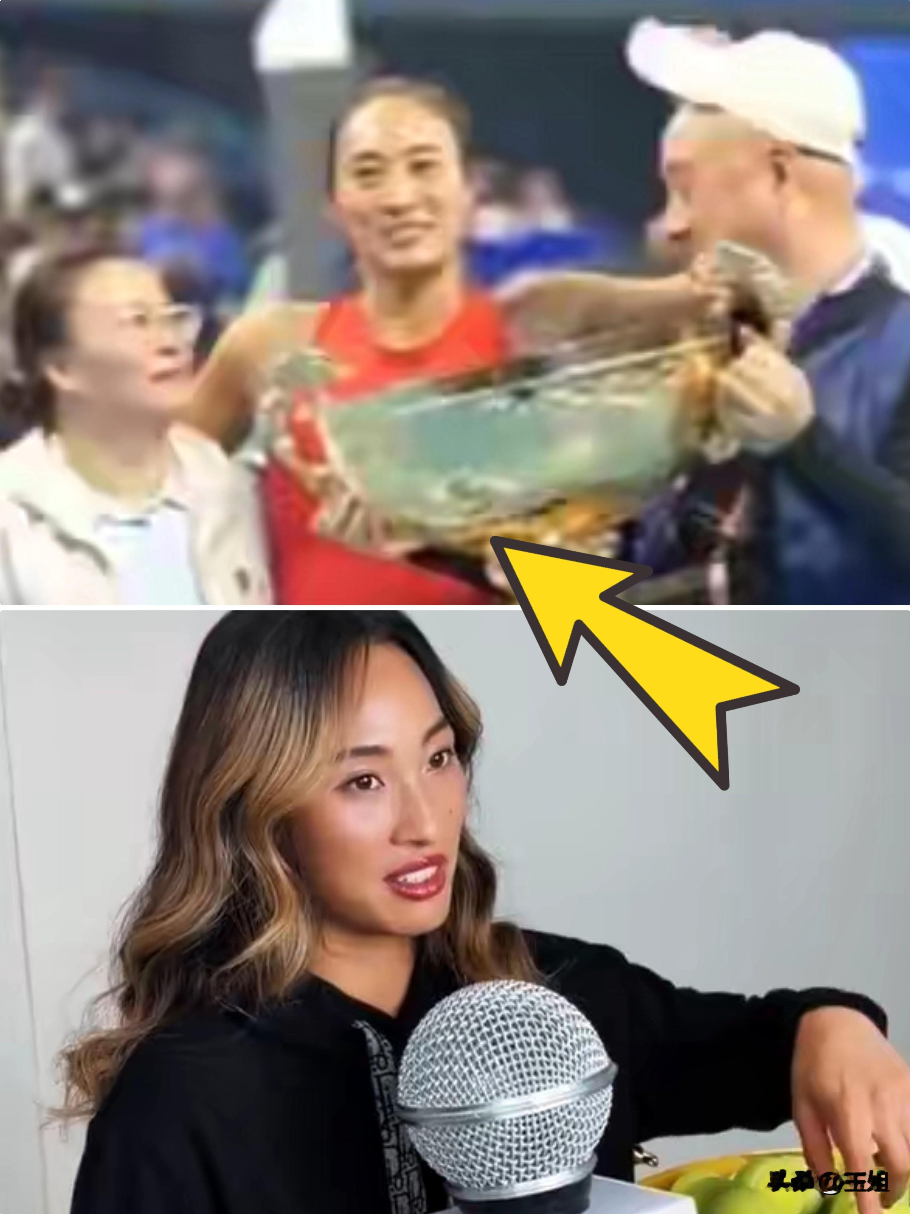郑钦文讲述摘掉父亲帽子的原因
 
本来就是一张夺冠合影里的小举动，愣是被网上脑补出各种版本。直到郑钦文自己出来解释，看完我反倒心里挺有感触。
 
夺冠那天拍完合照，她伸手一把摘掉了爸爸头上的帽子。好多人猜来猜去，说啥的都有。其实原因特别简单，爸爸戴的是法网的帽子，当天是咱们中网的主场。妈妈先留意到，