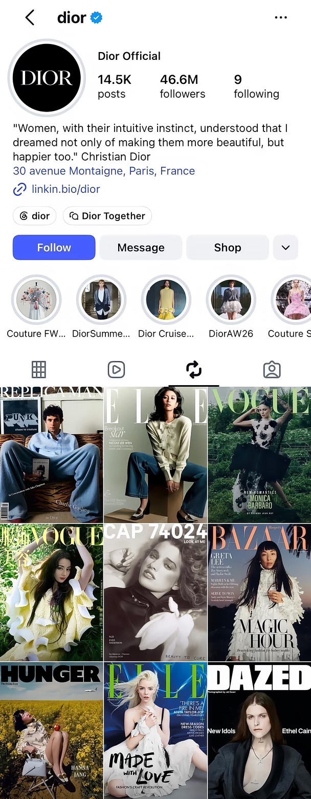 【Dior ins】认领了