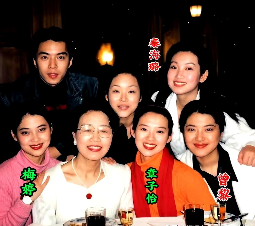 一组没修过的旧照片扔出来，评论区瞬间吵翻了天。

章子怡扎着小辫，两颊挂着婴儿肥。曾黎顶着短发，脸颊饱满。秦海璐还是单眼皮，梅婷的大眼睛直愣愣盯着镜头。

全是怼脸拍的证件照。没打光，没滤镜，连修图软件都没有。这就是中戏96级当年的原装脸。

有人一眼认出这套神仙阵容，也有人对着生面孔愣是没敢认。拿