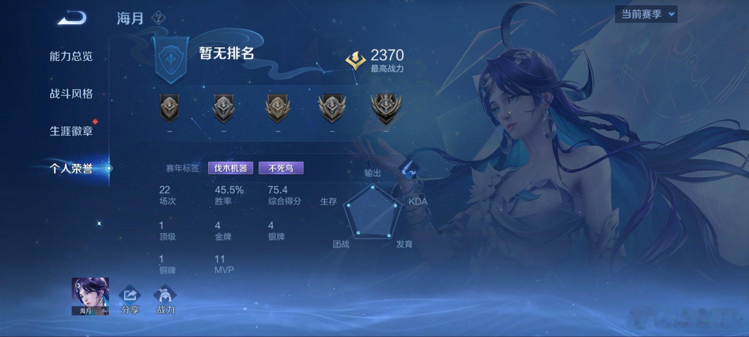 #荣耀茶话会[超话]# 
为什么我的海月胜率这个鬼样。玩的也不多，一般都是拿来当对策卡的，但是为什么还是负胜率，我真搞不懂，是我的打法思路有问题吗太迷糊了 ​