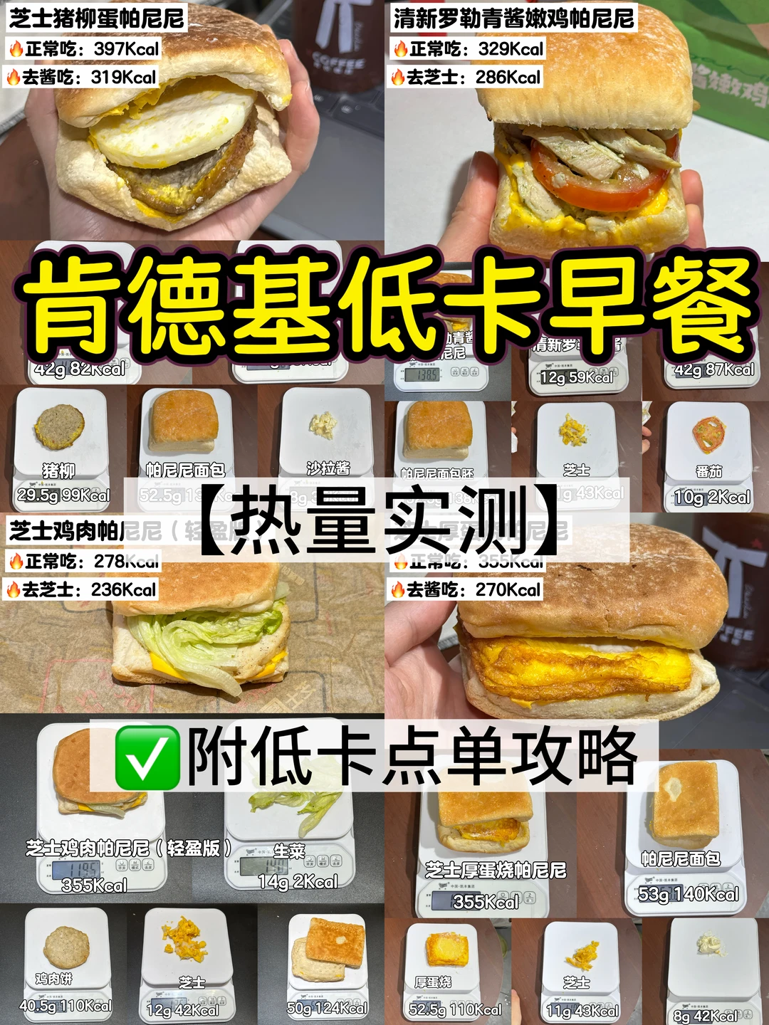 🔥肯德基低卡版帕尼尼热量分解）含新品！！