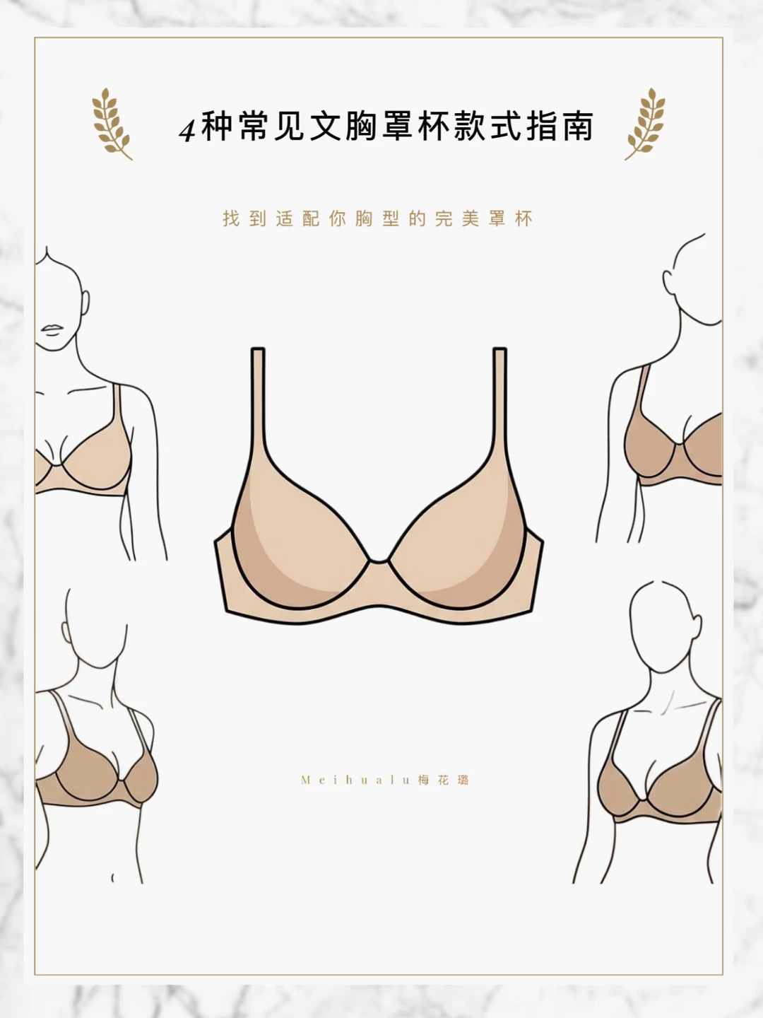 4 种罩杯全解析！选对内衣，胸型好看又舒服