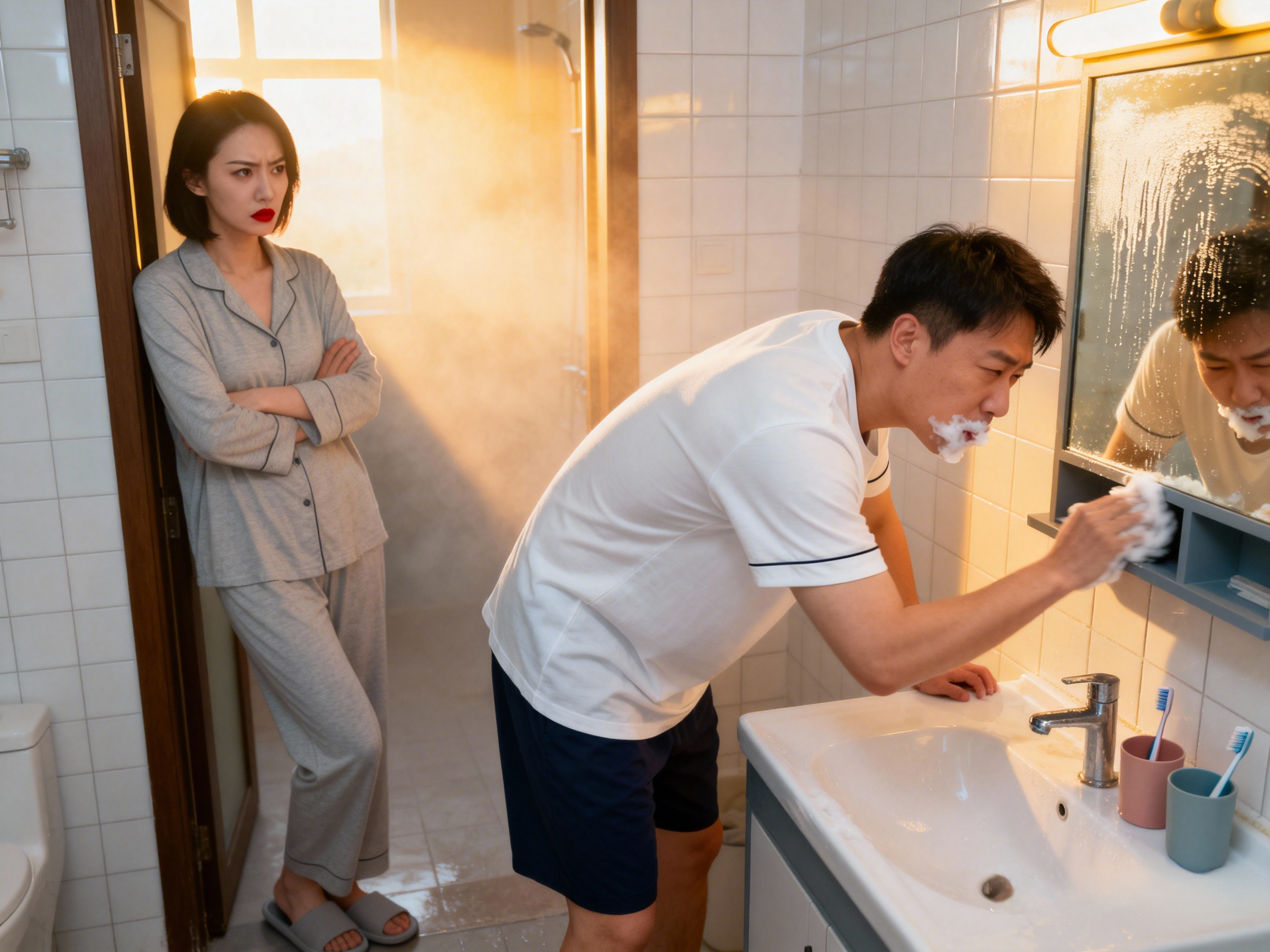 状态差时，TA 就把你当 “眼中钉”？32 岁博主被媳妇挑 “刷牙甩水...